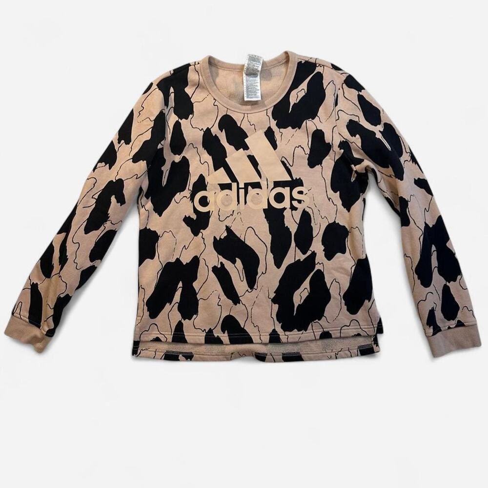 Adidas leopard print crewneck
